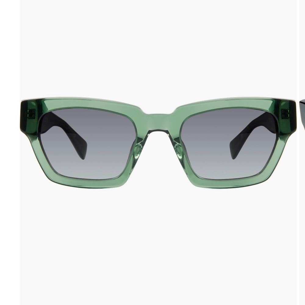 rag & bone Green 51mm Rectangle Sunglasses